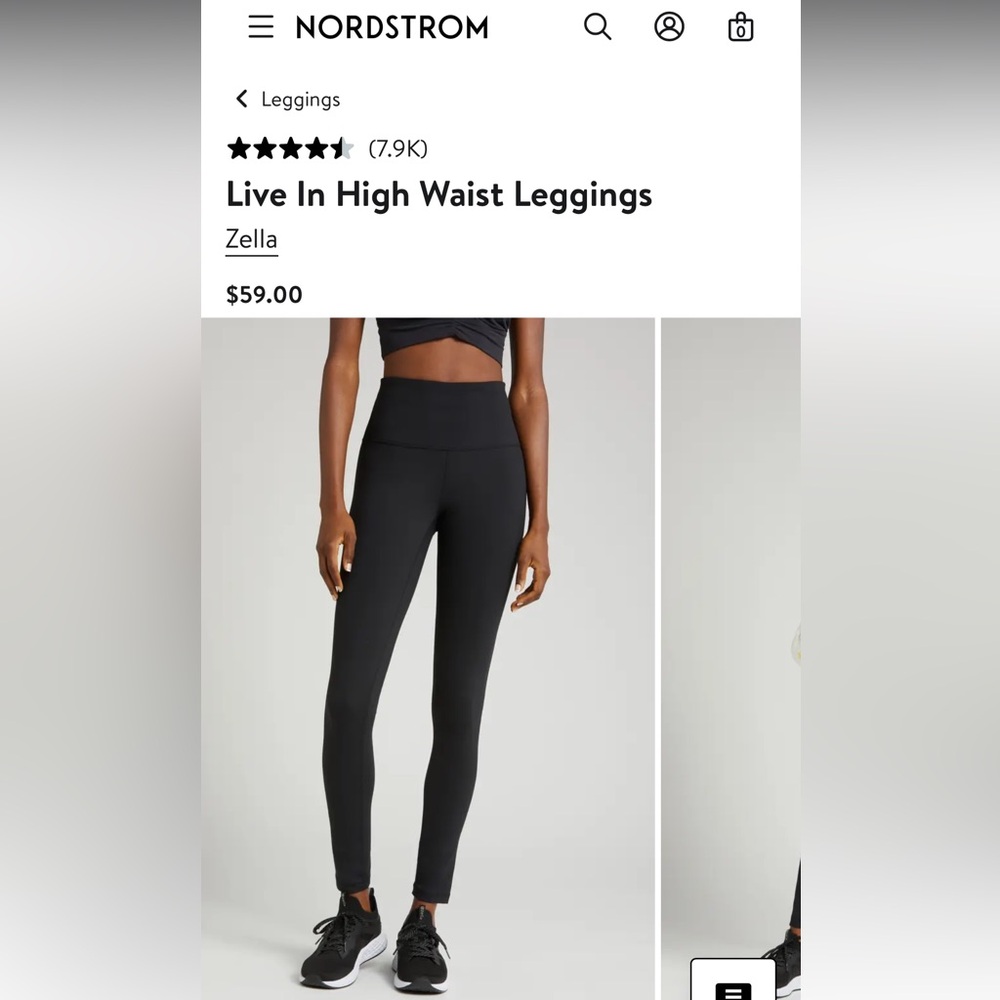 Zella Black High-Waist Leggings